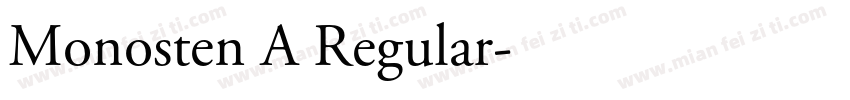 Monosten A Regular字体转换